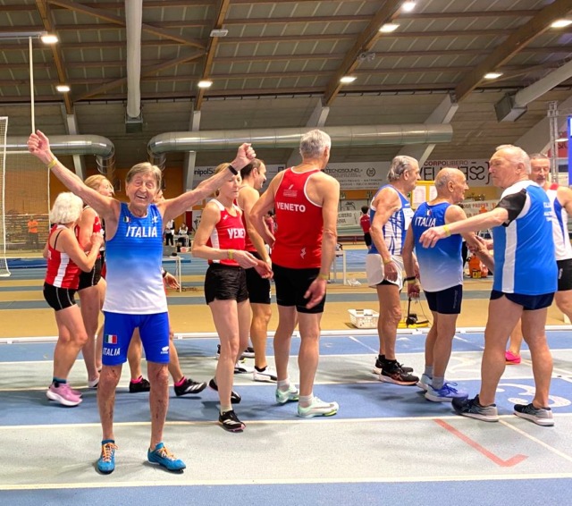 Remo Marchioni e la staffetta: nuovi record a 90 anni