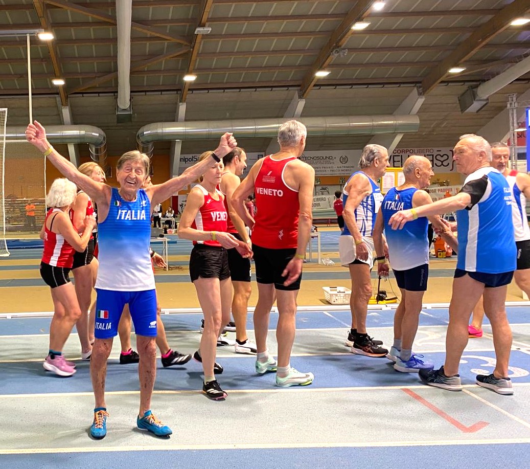 Remo Marchioni e la staffetta: nuovi record a 90 anni