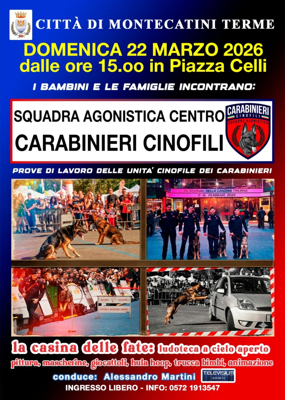 Montecatini Terme ospita la squadra cinofila dei Carabinieri